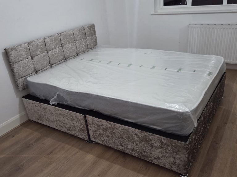 King size bed with mattress 