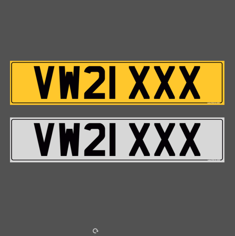 VW Volkswagen Cherished Registration Number Plate 