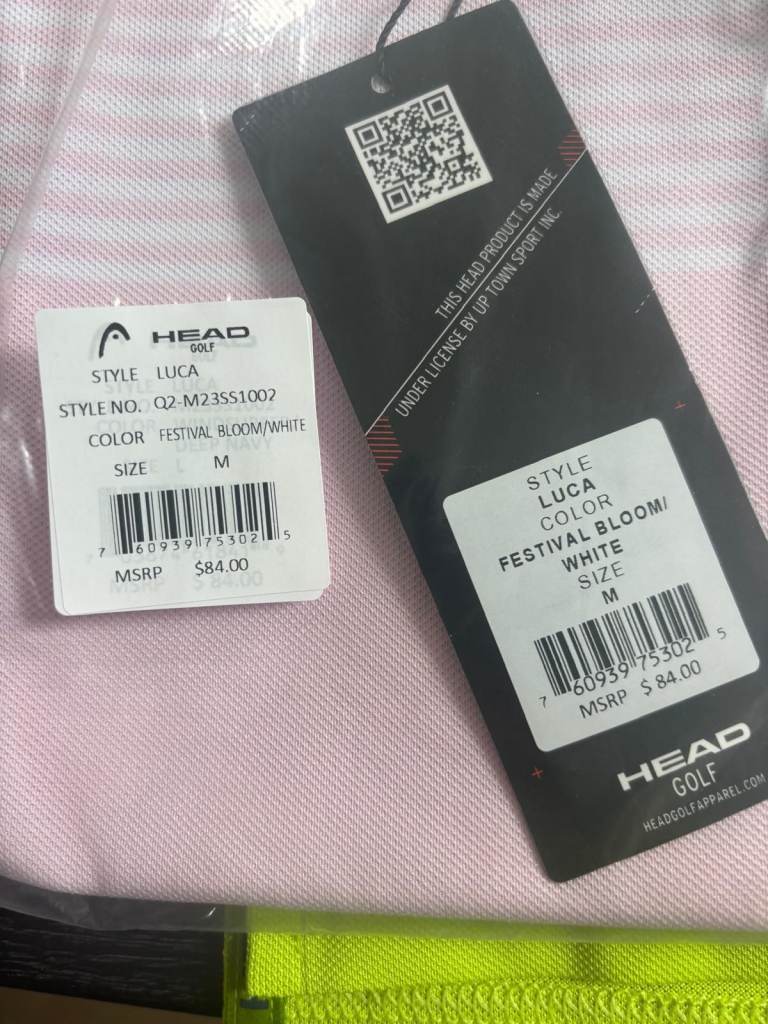 New Head Golf polo shirts 