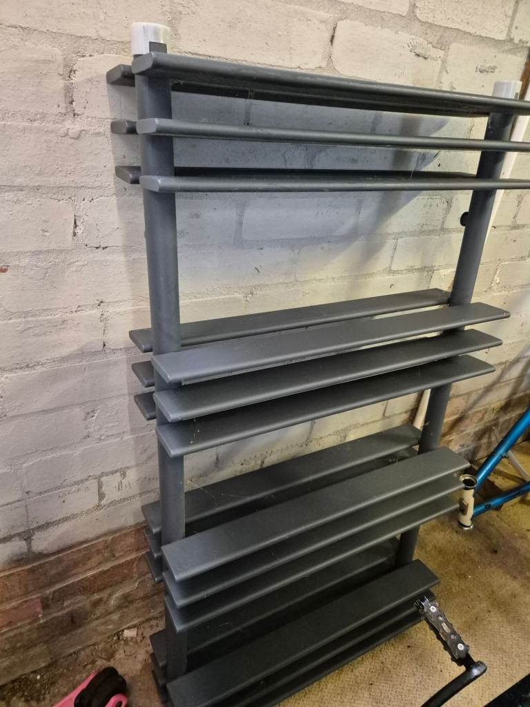 Anthracite Towel radiator & valves