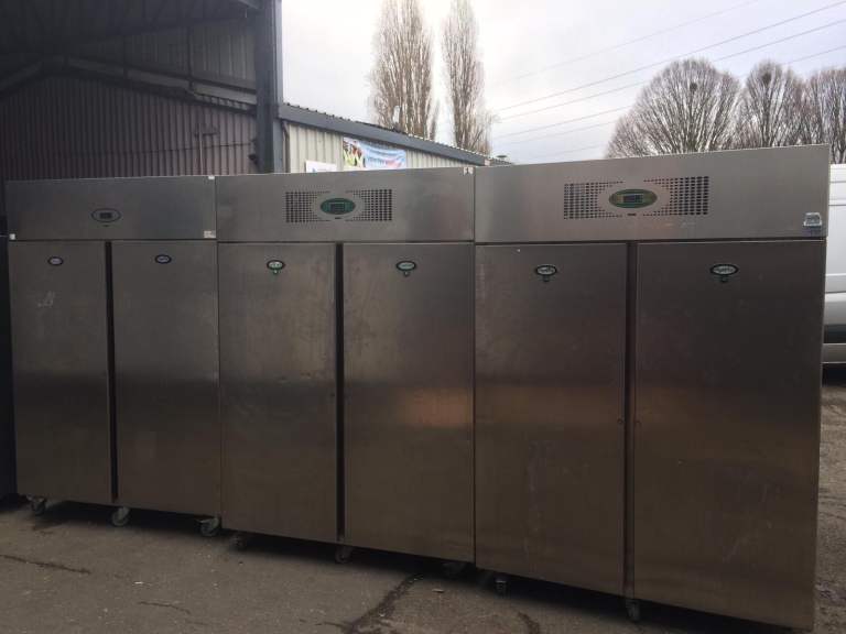 Commercial double door foster fridge cafe shop restaurant takeaway 