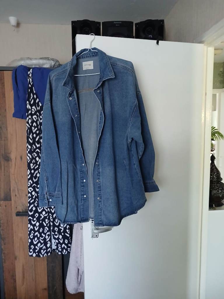 Denim shacket