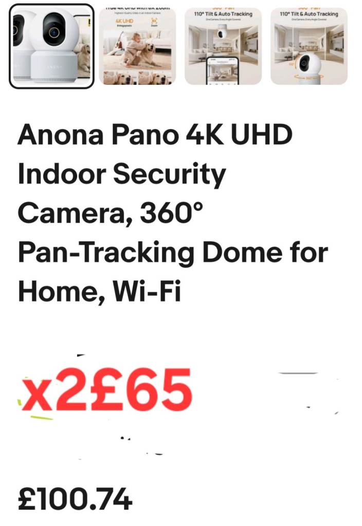 Anona twin pack baby cameras brand new new Very good quality product 