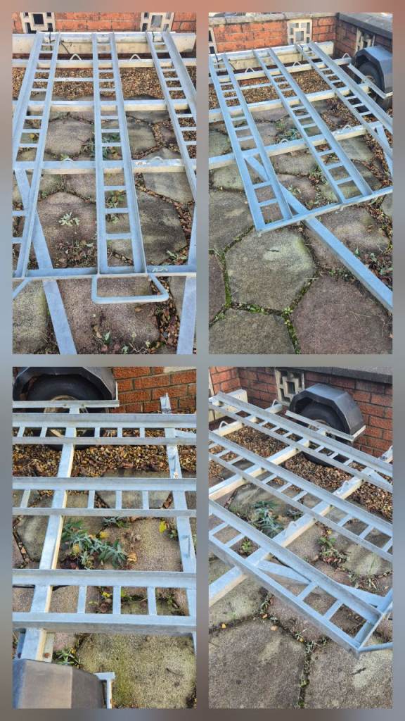 HEAVY DUTY galvanised   MOTORBIKE TRAILER FOR SWAPS  for a rc tamiya scania 770s truck kit 