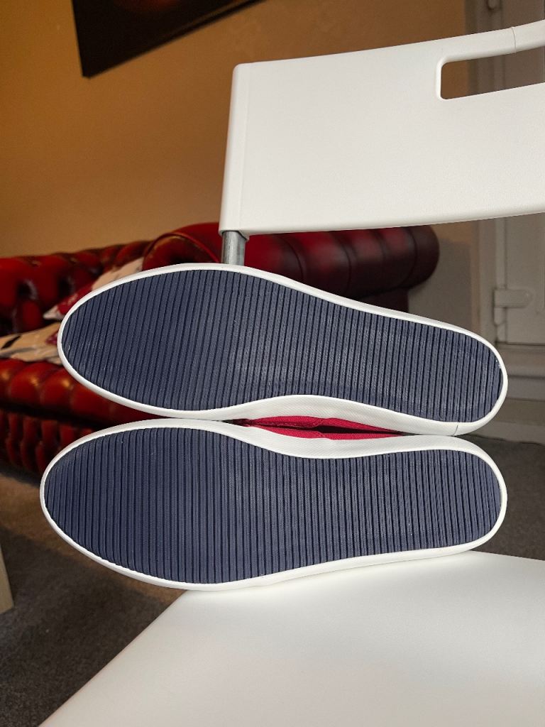 Lacoste Marice Leisure Smart Canvas Mens Summer Sneakers in Red Size 10 UK