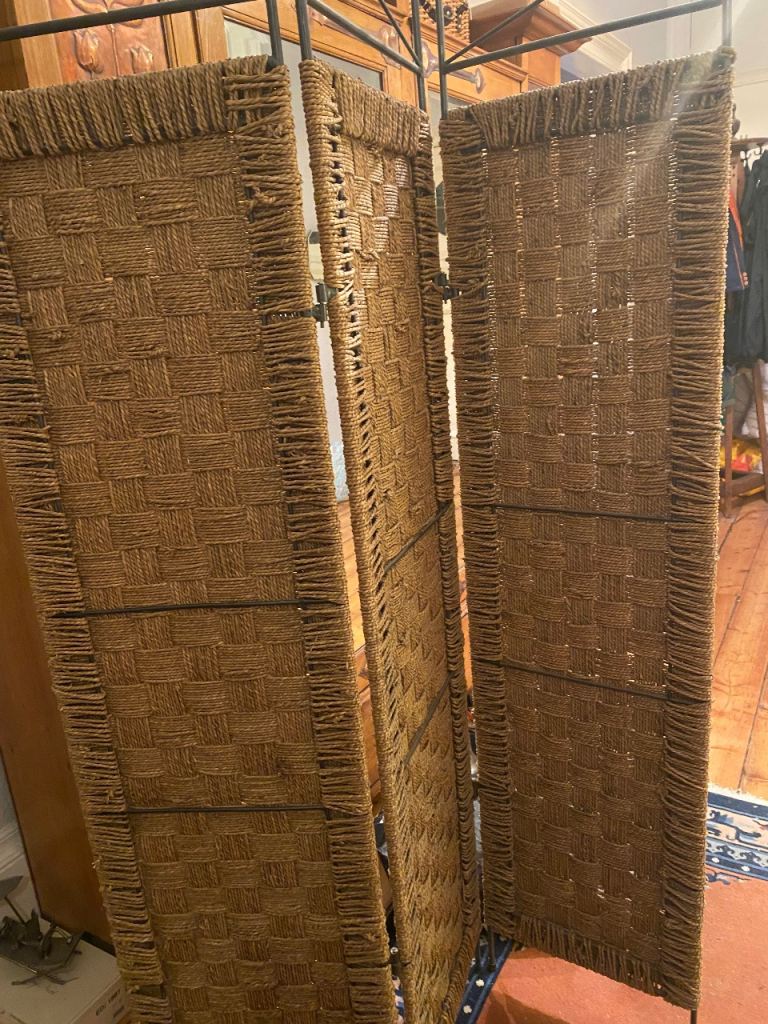 Wicker 3 panel screen / room divider