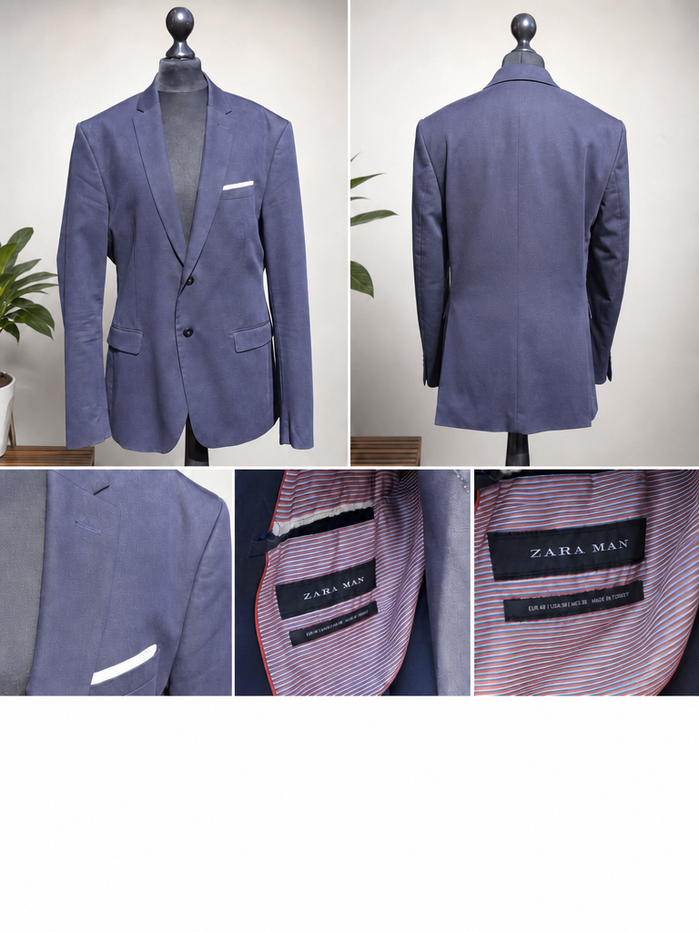 ZARA MAN Blue Blazer – Good Condition