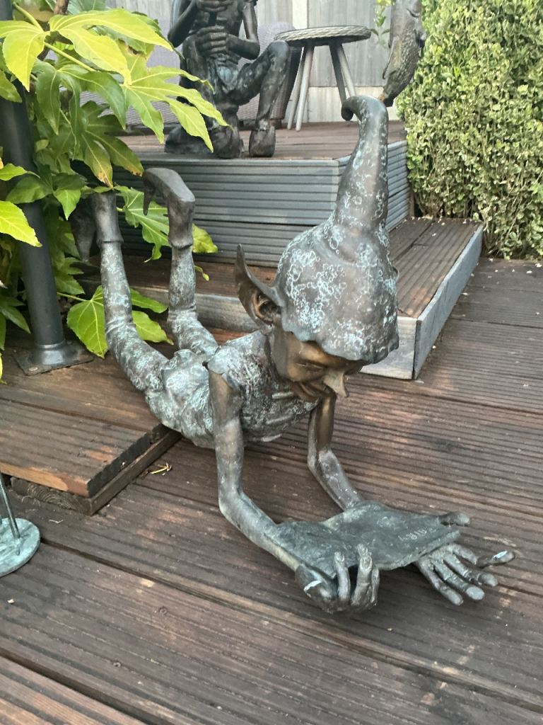 Bronze Garden elf Figurine – Unique Decor Piece