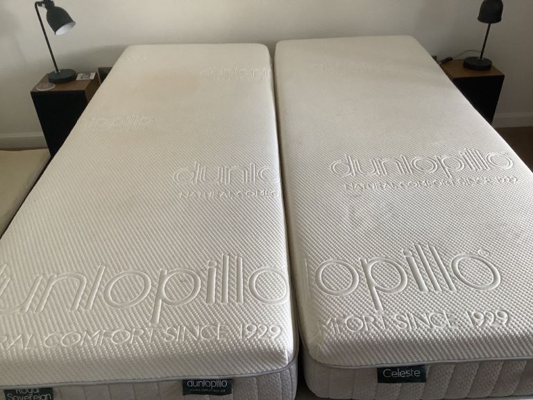 Dunlopillo Latex Mattresses - Two Single, Good Condition