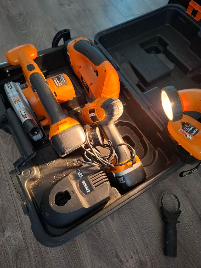 WORX 18V Power Tool Combo Kit with Case