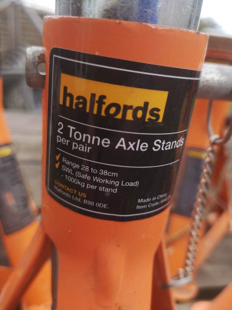 Axle Stands Set of 2 Stands Halfords 2 Tonne 