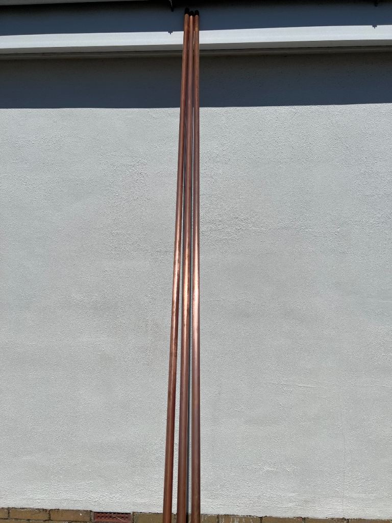 3 length of Yorkshire Yorkex COPPER tube 22mm x 3mtr