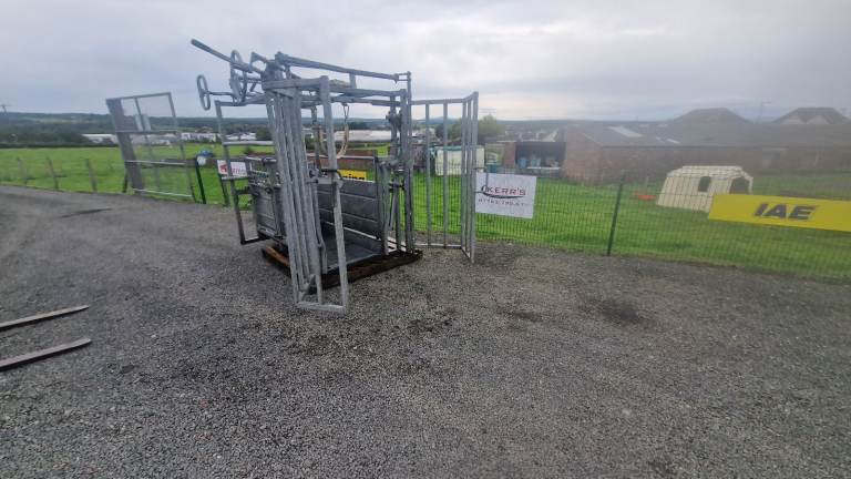 Iae highland cattle crush with foot trimming attachments farm livestock tractor 