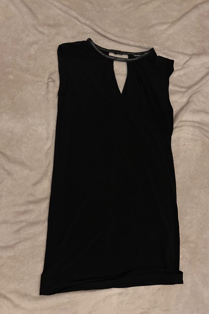 Warehouse Black Sleeveless Top UK Size 10 – Good Condition