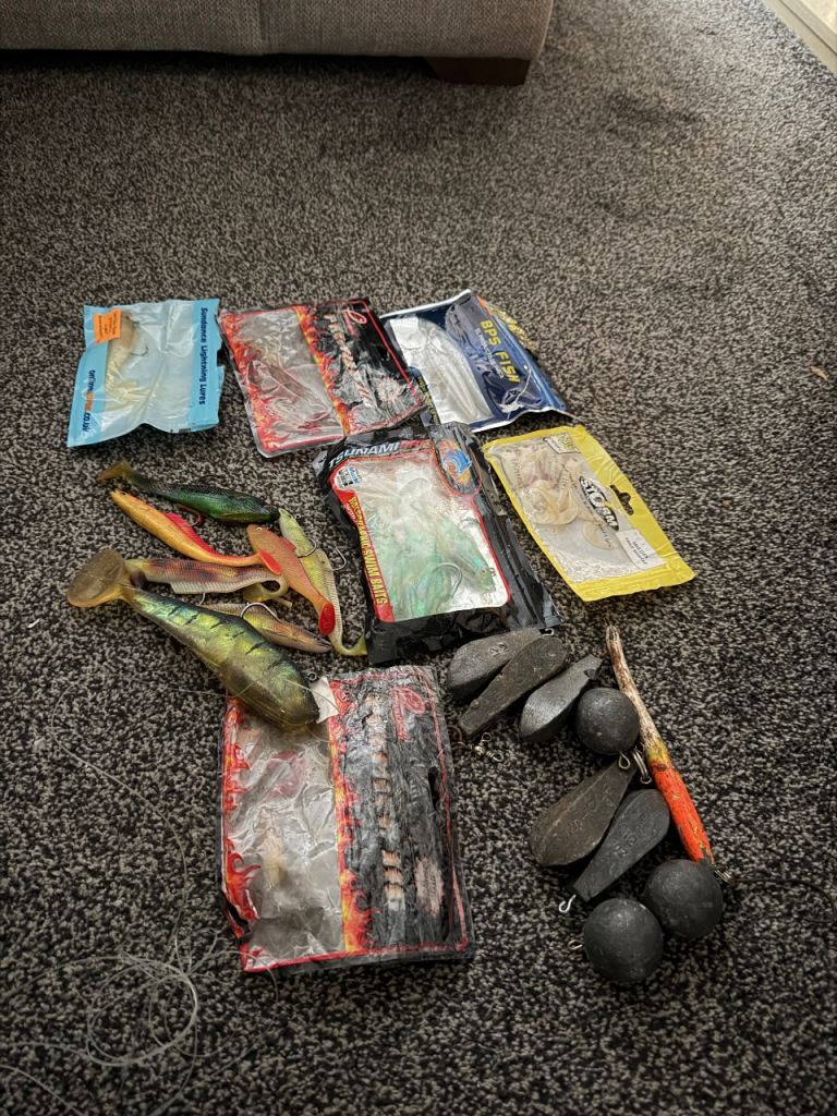 Boat fishing lures and weights 