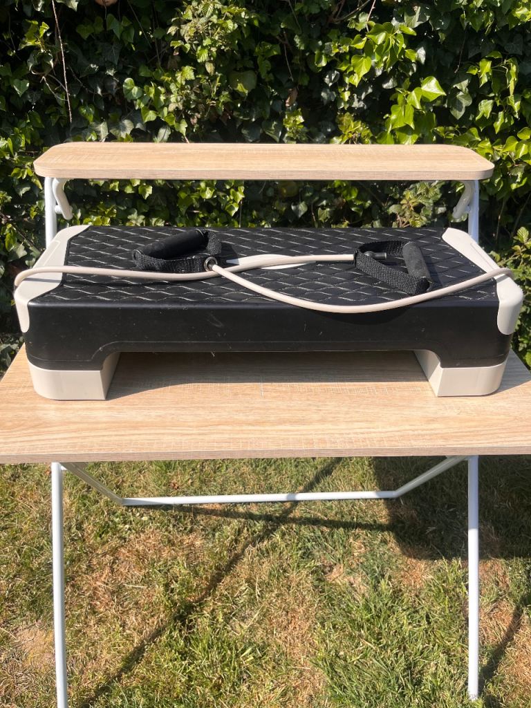 Fitness Step with Detachable Resistance Bands Used Once Excellent Condition