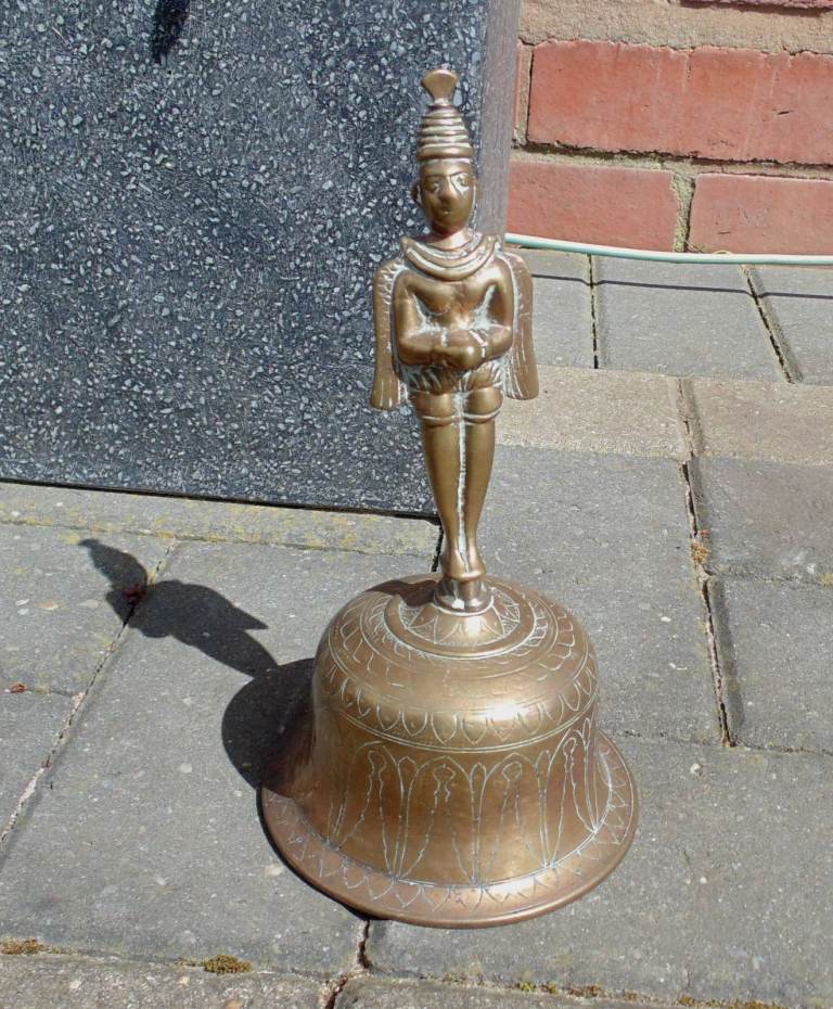 (1505) tibetan brass hand  bell (Pick up or post, Dy4 area)