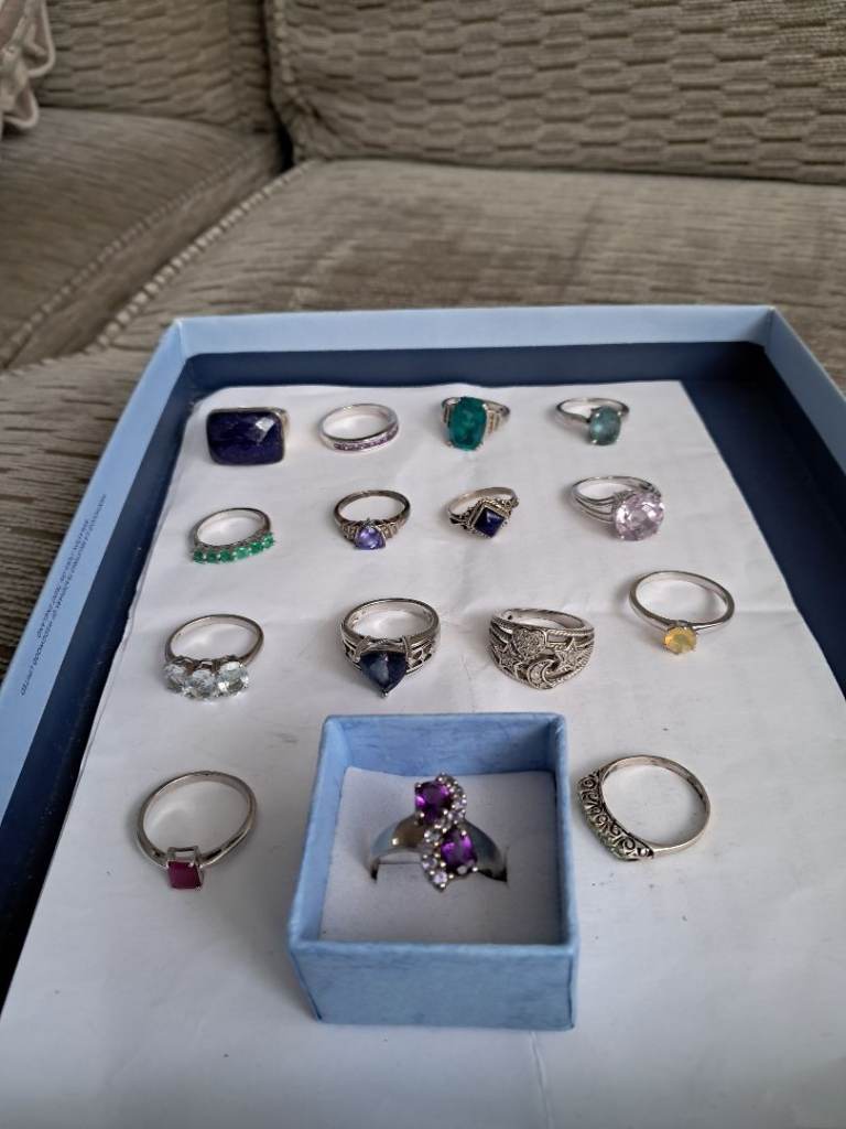 15 beautifull sterling silver 925 rings £22 each 
