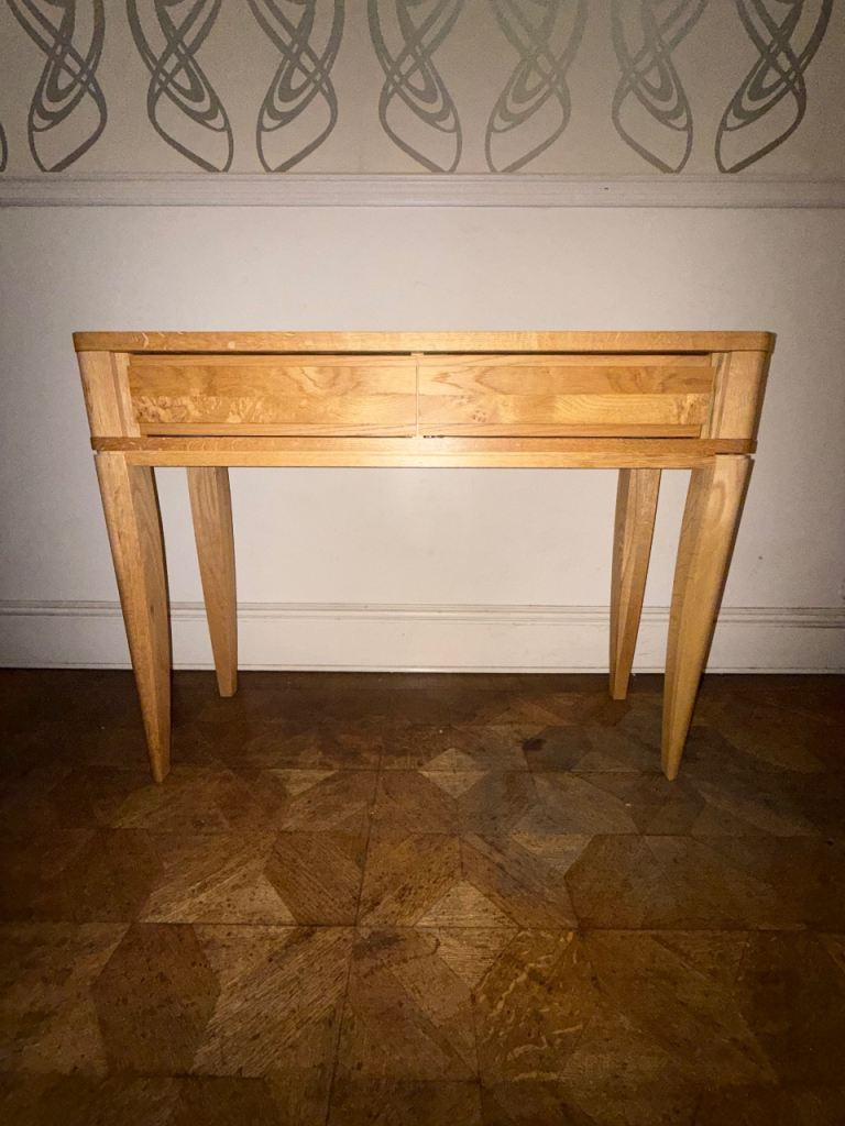 Solid Wood Console Table with Two Drawers – Good Condition