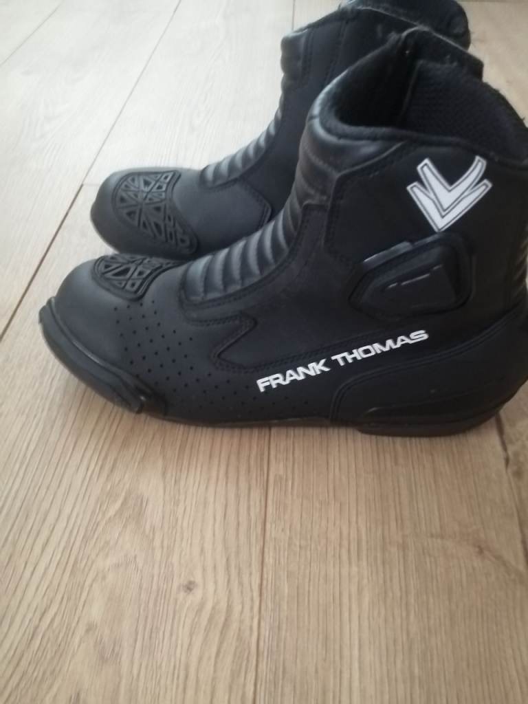FRANK THOMAS MOTOR BIKE SAFETY BOOTS SIZE 9