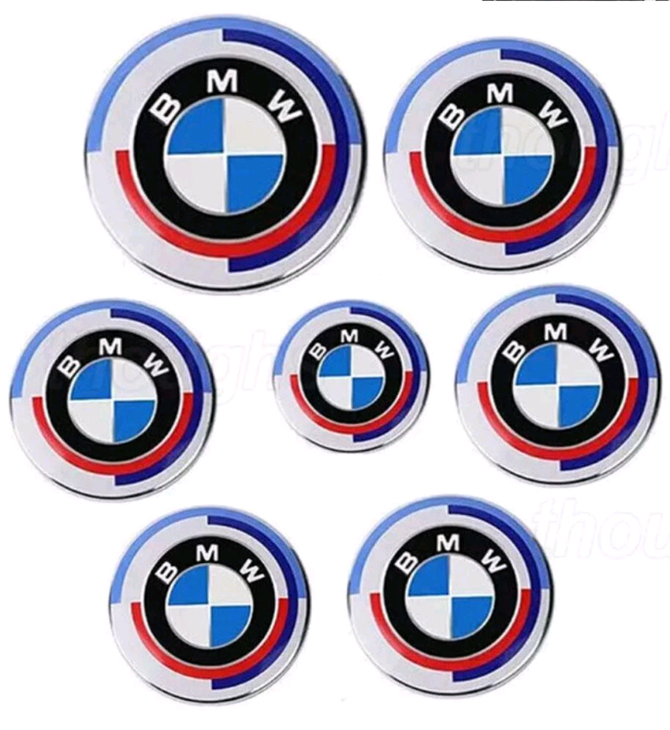 Bmw 50th anniversary badge set 7 pieces 
