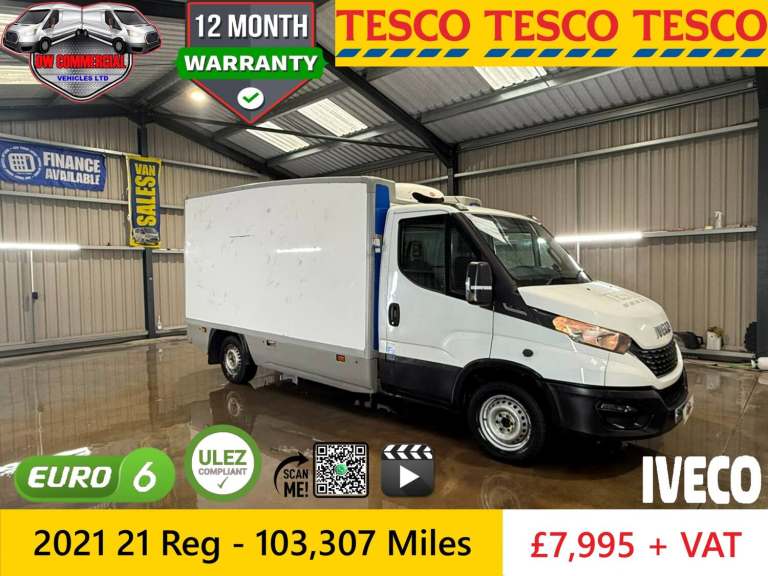 2021 21 Reg Iveco Daily 2.3 35S14 LWB Fridge Freezer 8 Speed Hi-Matic Auto + VAT