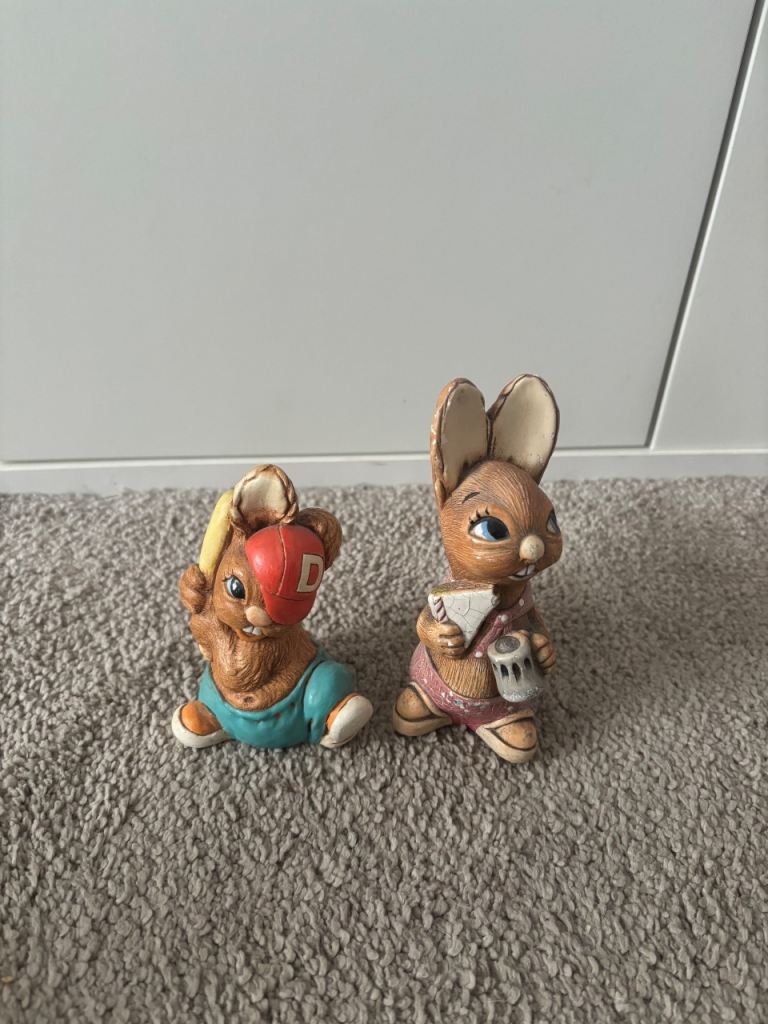 vintage Pendelfin stoneware rabbit figurines