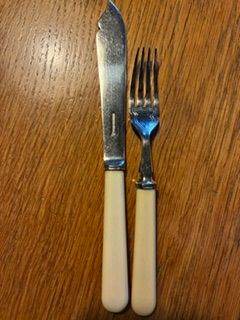 Vintage set of fish knives and forks