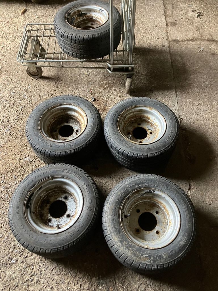 10 INCH HIGH SPEED TRAILER WHEELS AND TYRES X5