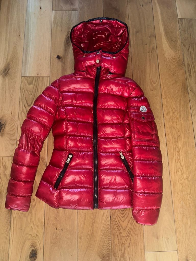 Red moncler coat 