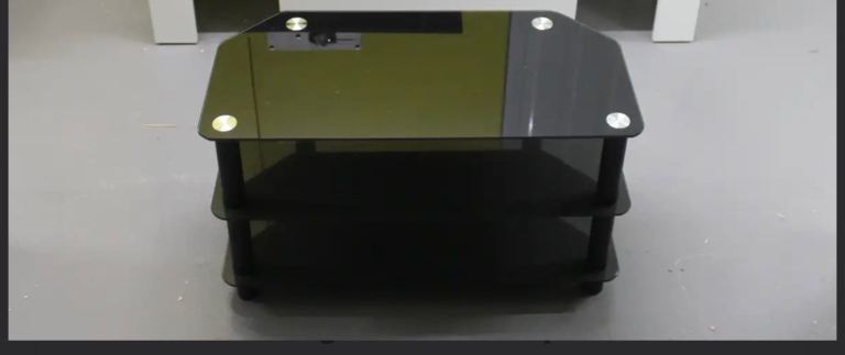 Glass television stand