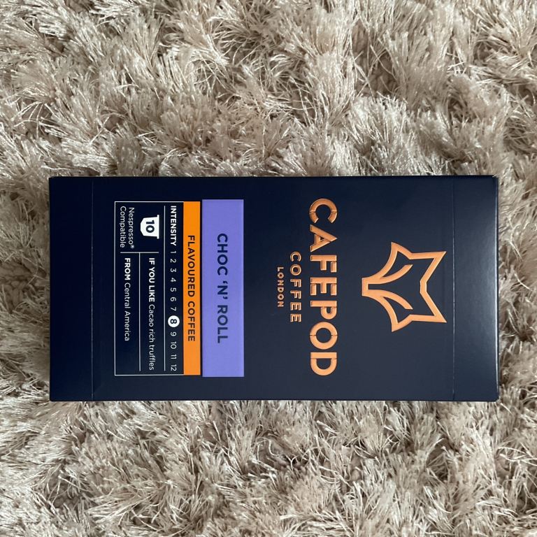 Cafepod coffee choc n roll nespresso compatible pods chocolate flavoured coffee cafe pod