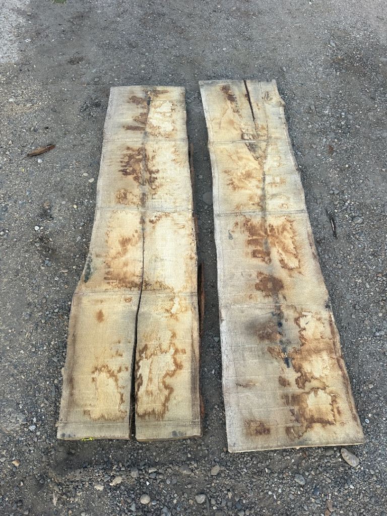 2 x Live Edge Timber Slabs River Table Epoxy Resin 54mm Thick 2.5m A3