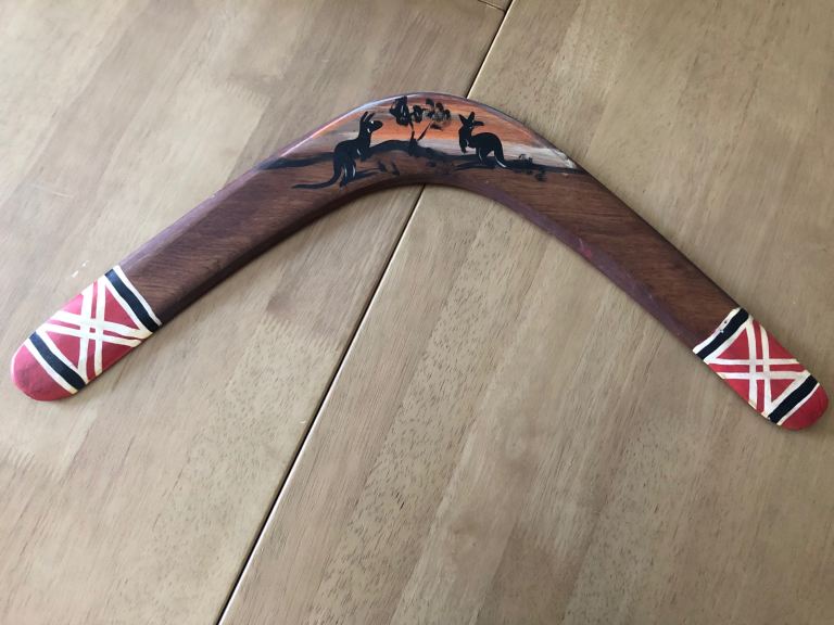 Vintage Australian Wood Boomerang