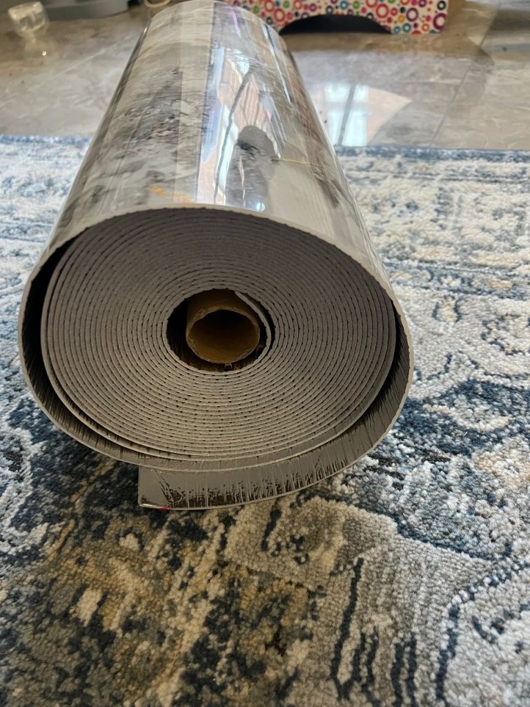 New Grey Marble Effect Vinyl Flooring Roll