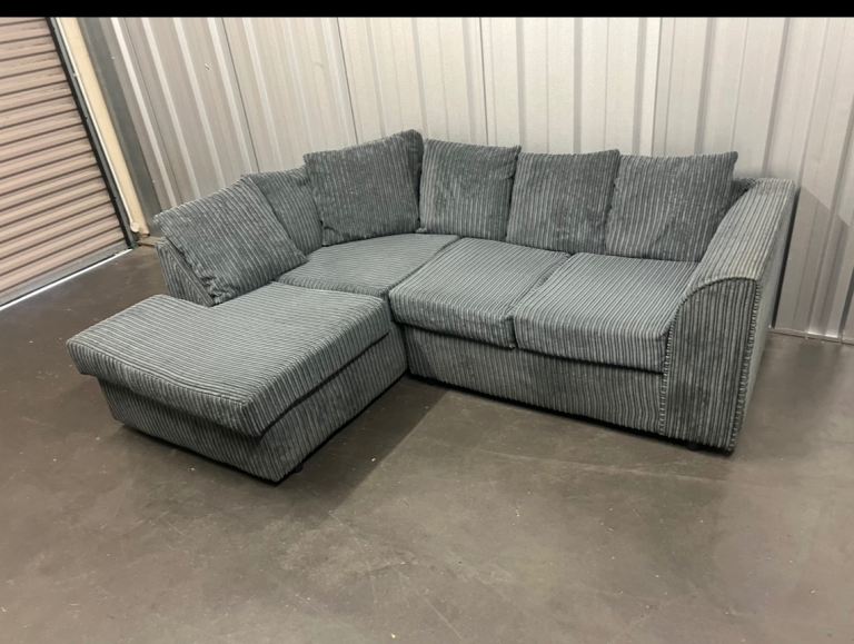 Modern grey L sofa, FREE DELIVERY 