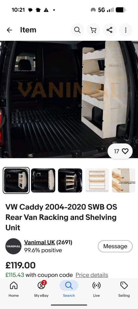 VANIMAL Wooden racking and shelves– Brand New