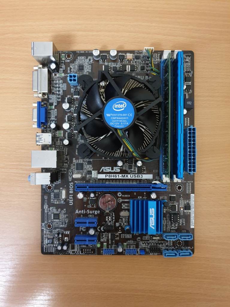 ASUS Motherboard, i5-3340 CPU, 12GB Ram, Cooler Combo