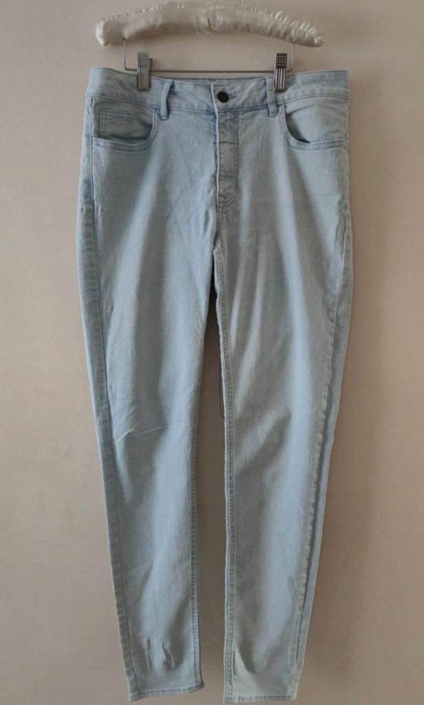 Ladies Light Blue Cotton Stretchy Denim Jeans Size 12 Immaculate