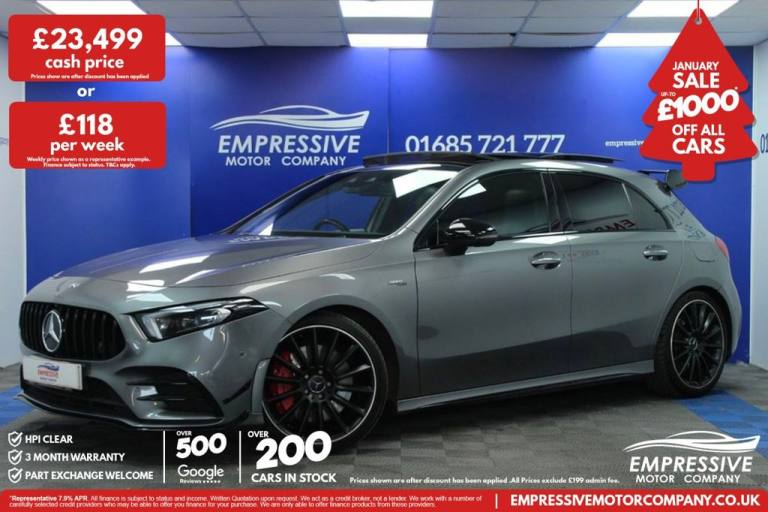 2019 69 MERCEDES-BENZ A-CLASS 2.0 A35 AMG (PREMIUM PLUS) HATCHBACK 5DR PETROL SP