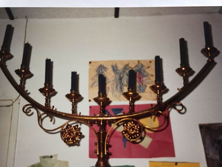 2 IDENTICAL VERY LARGE BRASS CANDELABRA WITH 9 ARMS - REDUCED TO £850 FOR BOTH UNTIL 4 SEPTEMBER - 