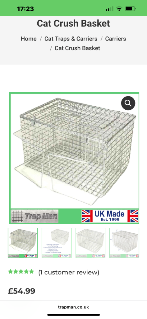 Cat metal injector/crush cage