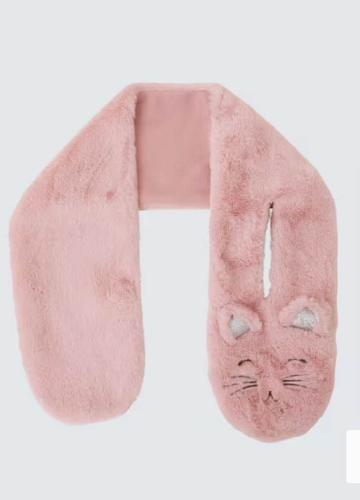 Girls Fluffy  cat scarf