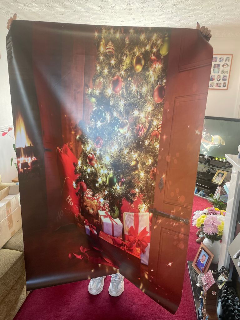 Christmas photo back drop 