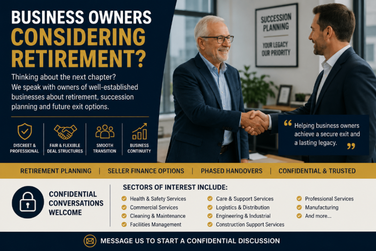 BUSINESS OWNERS CONSIDERING RETIREMENT?