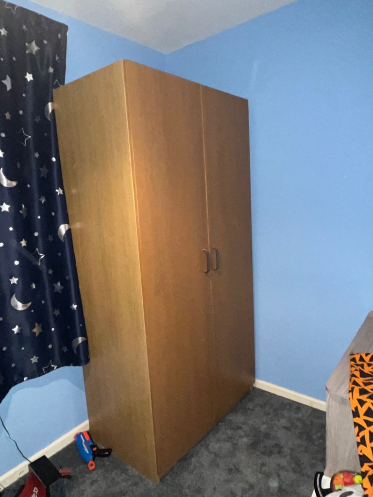 Ikea pax oak stained wardrobe