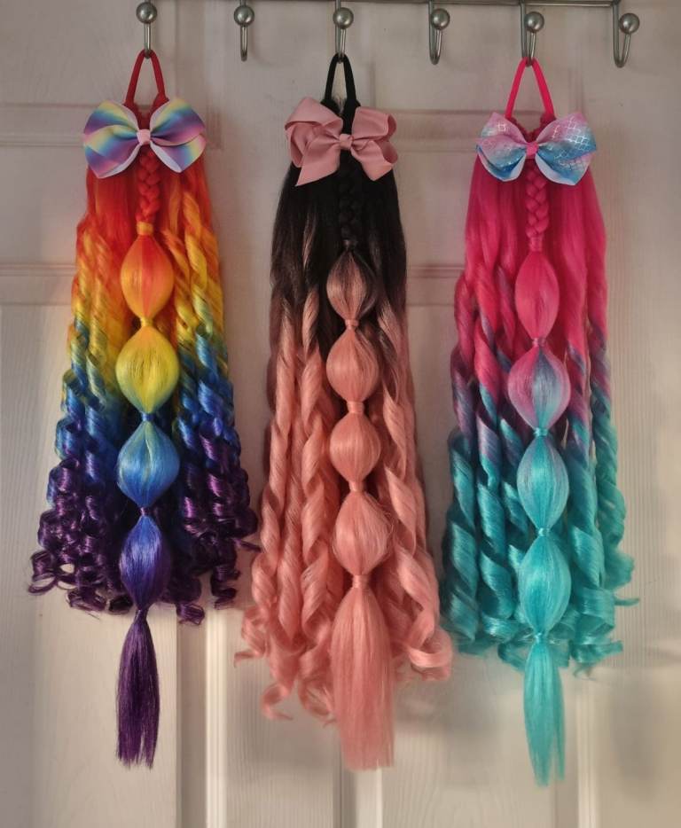 Handmade Resuable Tie-In Ponytails 