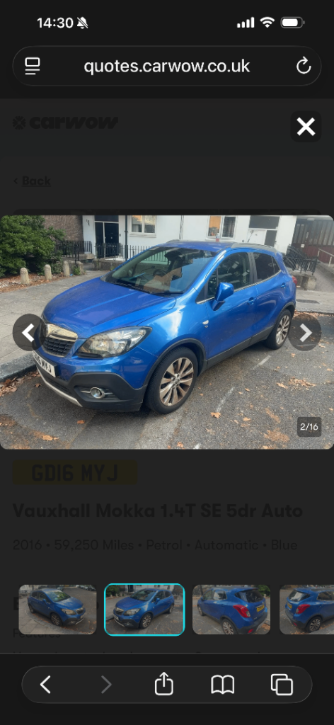 Vauxhall, MOKKA, Hatchback, 2016, Other, 1364 (cc), 5 doors