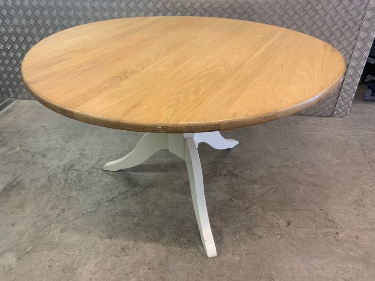Neptune Chichester solid oak top round kitchen dining table 120 cm- RRP£1450