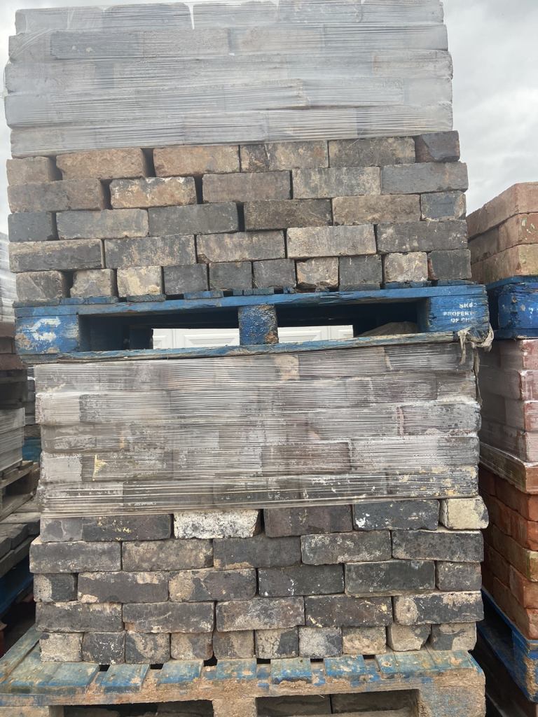 Reclaimed imperial blue bricks